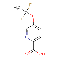 Chemical structure of 5-(1,1-difluoroethoxy)pyridine-2-carboxylic acid - CSSB20471661076