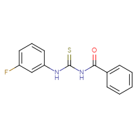 Chemical structure of 1-benzoyl-3-(3-fluorophenyl)thiourea - CSSB00020610976
