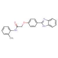Chemical structure of 2-[4-(1H-1,3-benzodiazol-2-yl)phenoxy]-N-(2-methylphenyl)acetamide - CSSB01568787812