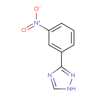 Chemical structure of 3-(3-nitrophenyl)-1H-1,2,4-triazole - CSSB00000045131