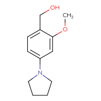 Chemical structure of [2-methoxy-4-(pyrrolidin-1-yl)phenyl]methanol - CSSB00000014141