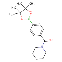 Chemical structure of 1-[4-(4,4,5,5-tetramethyl-1,3,2-dioxaborolan-2-yl)benzoyl]piperidine - CSSB00020613767