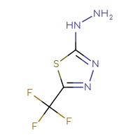 Chemical structure of 2-hydrazinyl-5-(trifluoromethyl)-1,3,4-thiadiazole - CSSB00011934638