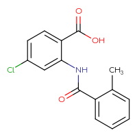 Chemical structure of 4-chloro-2-(2-methylbenzamido)benzoic acid - CSSB00045880003