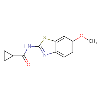 Chemical structure of N-(6-methoxy-1,3-benzothiazol-2-yl)cyclopropanecarboxamide - CSSB00000383072