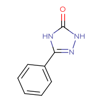 Chemical structure of 3-phenyl-4,5-dihydro-1H-1,2,4-triazol-5-one - CSSB00000742337