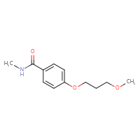 Chemical structure of 4-(3-methoxypropoxy)-N-methylbenzamide - CSSB01993089903