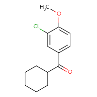Chemical structure of (3-chloro-4-methoxyphenyl)(cyclohexyl)methanone - CSSB00017329336