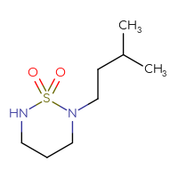 Chemical structure of 2-(3-methylbutyl)-1λ⁶,2,6-thiadiazinane-1,1-dione - CSMB00037996954