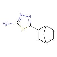 Chemical structure of 5-{bicyclo[2.2.1]heptan-2-yl}-1,3,4-thiadiazol-2-amine - CSSB00011464122