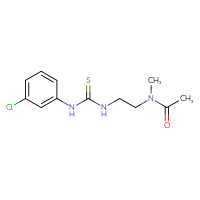 Chemical structure of N-(2-{[(3-chlorophenyl)carbamothioyl]amino}ethyl)-N-methylacetamide - CSSB21432452472