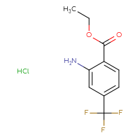 Chemical structure of ethyl 2-amino-4-(trifluoromethyl)benzoate hydrochloride - CSSB20963515551
