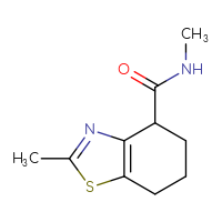 Chemical structure of N,2-dimethyl-4,5,6,7-tetrahydro-1,3-benzothiazole-4-carboxamide - CSSB00000726943