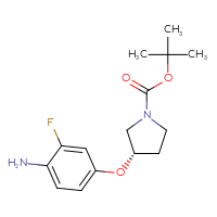 Chemical structure of tert-butyl (3S)-3-(4-amino-3-fluorophenoxy)pyrrolidine-1-carboxylate - CSSB00134773690