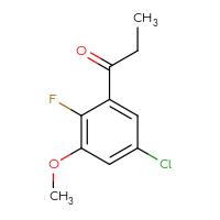 Chemical structure of 1-(5-chloro-2-fluoro-3-methoxyphenyl)propan-1-one - CSSB20813992262
