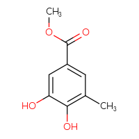 Chemical structure of methyl 3,4-dihydroxy-5-methylbenzoate - CSSB00009854885