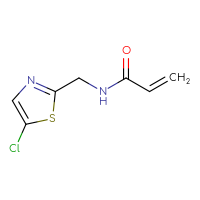 Chemical structure of N-[(5-chloro-1,3-thiazol-2-yl)methyl]prop-2-enamide - CSSB00024986025