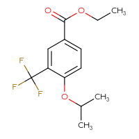 Chemical structure of ethyl 4-(propan-2-yloxy)-3-(trifluoromethyl)benzoate - CSSB06318413393