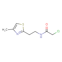 Chemical structure of 2-chloro-N-[2-(4-methyl-1,3-thiazol-2-yl)ethyl]acetamide - CSSB00011831588