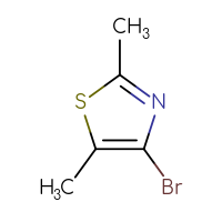 Chemical structure of 4-bromo-2,5-dimethyl-1,3-thiazole - CSSB00010270876
