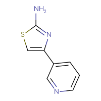 Chemical structure of 4-(pyridin-3-yl)-1,3-thiazol-2-amine - CSSB00000183848