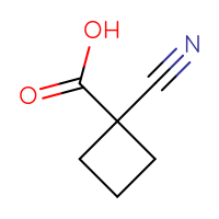 Chemical structure of 1-cyanocyclobutane-1-carboxylic acid - CSSB00000752263