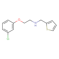 Chemical structure of [2-(3-chlorophenoxy)ethyl][(thiophen-2-yl)methyl]amine - CSSB00000505247