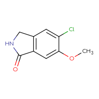 Chemical structure of 5-chloro-6-methoxy-2,3-dihydro-1H-isoindol-1-one - CSSB00010284928