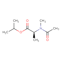 Chemical structure of propan-2-yl (2S)-2-(N-methylacetamido)propanoate - CSSB01972656257