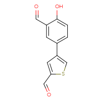 Chemical structure of 4-(3-formyl-4-hydroxyphenyl)thiophene-2-carbaldehyde - CSSB00010139676