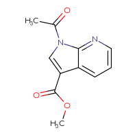 Chemical structure of methyl 1-acetyl-1H-pyrrolo[2,3-b]pyridine-3-carboxylate - CSSB00015203756