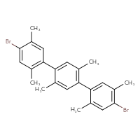 Chemical structure of 4-bromo-4'-(4-bromo-2,5-dimethylphenyl)-2,2',5,5'-tetramethyl-1,1'-biphenyl - CSSB06630655410