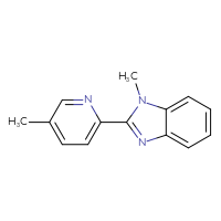 Chemical structure of 1-methyl-2-(5-methylpyridin-2-yl)-1H-1,3-benzodiazole - CSSB00103411868
