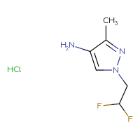 Chemical structure of 1-(2,2-difluoroethyl)-3-methyl-1H-pyrazol-4-amine hydrochloride - CSSB00025718082