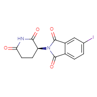 Chemical structure of 2-[(3S)-2,6-dioxopiperidin-3-yl]-5-iodo-2,3-dihydro-1H-isoindole-1,3-dione - CSSB21520372593
