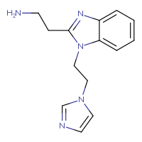 Chemical structure of 2-{1-[2-(1H-imidazol-1-yl)ethyl]-1H-1,3-benzodiazol-2-yl}ethan-1-amine - CSSB00036220047