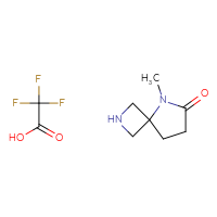 Chemical structure of 5-methyl-2,5-diazaspiro[3.4]octan-6-one; trifluoroacetic acid - CSSB21474900151