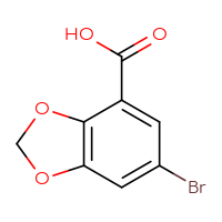 Chemical structure of 6-bromo-2H-1,3-benzodioxole-4-carboxylic acid - CSSB00010760876