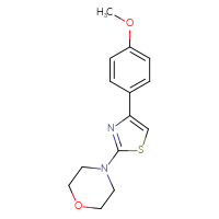 Chemical structure of 4-[4-(4-methoxyphenyl)-1,3-thiazol-2-yl]morpholine - CSSB00103990607