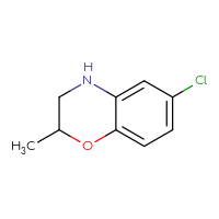 Chemical structure of 6-chloro-2-methyl-3,4-dihydro-2H-1,4-benzoxazine - CSSB00000764563