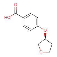 Chemical structure of 4-[(3S)-oxolan-3-yloxy]benzoic acid - CSSB00160490196