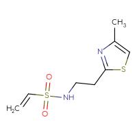 Chemical structure of N-[2-(4-methyl-1,3-thiazol-2-yl)ethyl]ethene-1-sulfonamide - CSSB00155118716