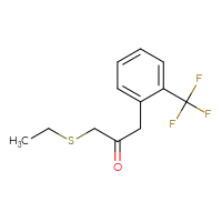 Chemical structure of 1-(ethylsulfanyl)-3-[2-(trifluoromethyl)phenyl]propan-2-one - CSSB00007513048