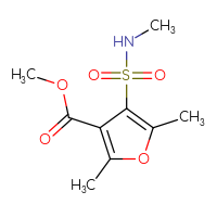 Chemical structure of methyl 2,5-dimethyl-4-(methylsulfamoyl)furan-3-carboxylate - CSSB00000327999