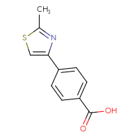 Chemical structure of 4-(2-methyl-1,3-thiazol-4-yl)benzoic acid - CSSB00000189170