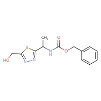 Chemical structure of benzyl N-{1-[5-(hydroxymethyl)-1,3,4-thiadiazol-2-yl]ethyl}carbamate - CSSB02125715094