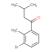 Chemical structure of 1-(3-bromo-2-methylphenyl)-3-methylbutan-1-one - CSSB00013772147