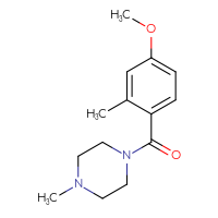 Chemical structure of 1-(4-methoxy-2-methylbenzoyl)-4-methylpiperazine - CSSB00103757046