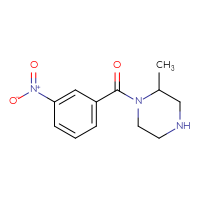 Chemical structure of 2-methyl-1-(3-nitrobenzoyl)piperazine - CSSB00003325699
