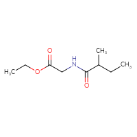 Chemical structure of ethyl 2-(2-methylbutanamido)acetate - CSSB00011354123